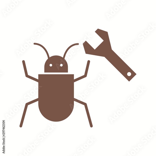 Beautiful Debug Vector Glyph icon