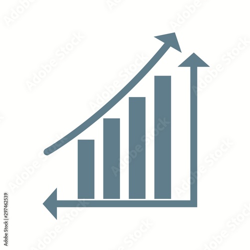 Beautiful Ascending bar Vector Glyph icon