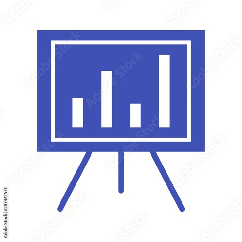 Beautiful Graph on board Vector Glyph icon