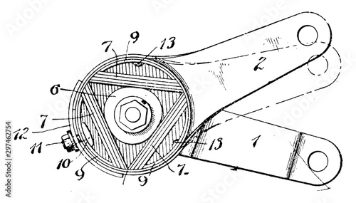 Shock Absorber, vintage illustration.