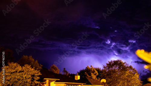 lightning storm in the night