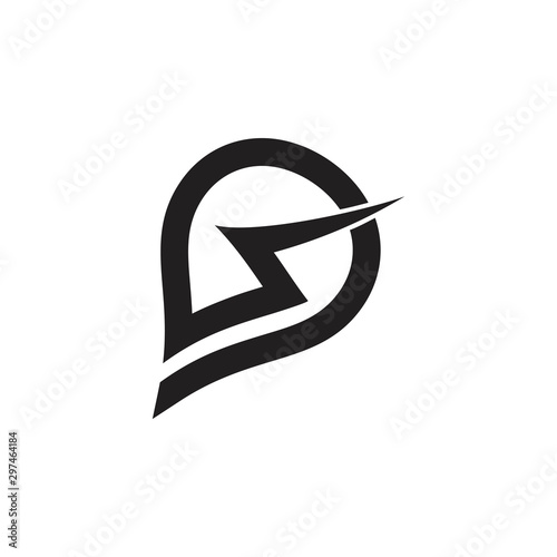 letter s electric powerful concept logo vector