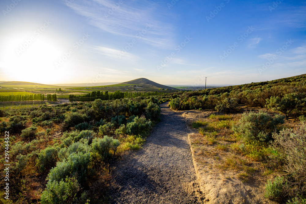 Fototapeta premium Desert Hiking Trail in the Hills