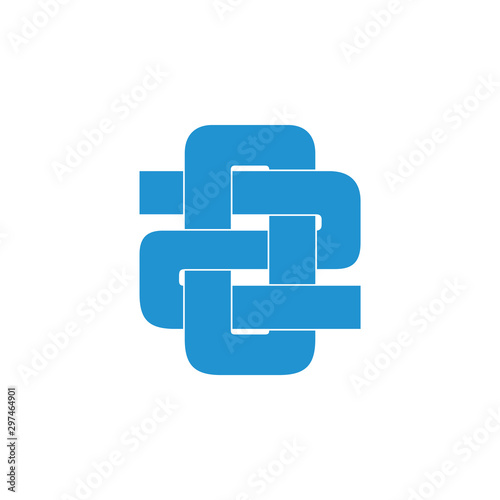 letters o2 oxygen symbol logo vector
