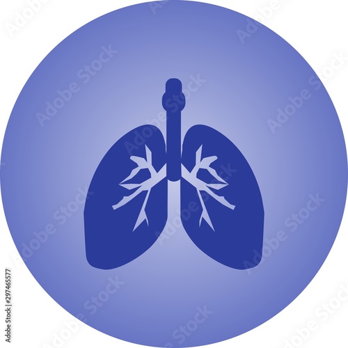 Beautiful Lungs Vector Glyph icon