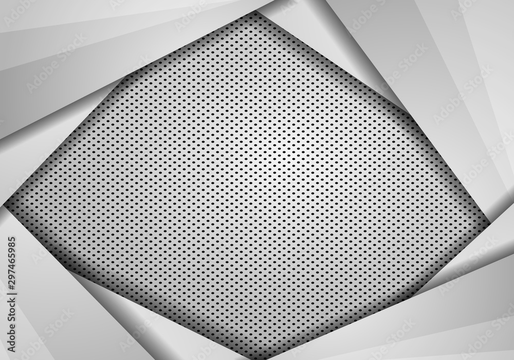 Abstract background overlap dimension grey vector. metallic light frame layout modern tech design template background. Abstract background overlap dimension grey vector. metallic light frame layout modern tech design template background.