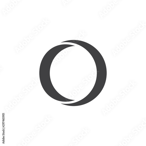 simple 3d flat circle object symbol logo vector