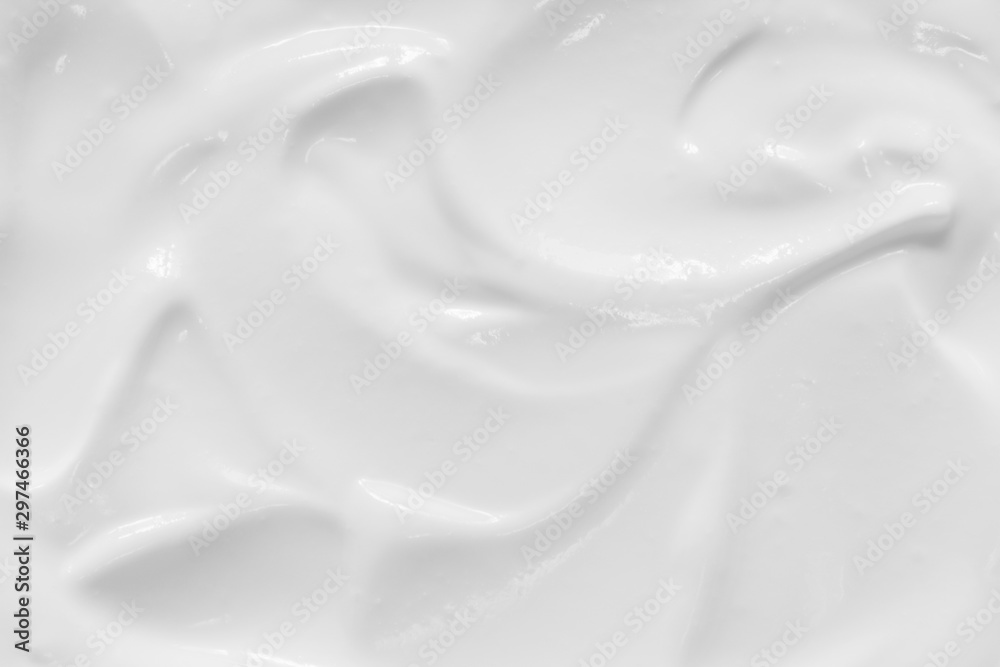 Sour cream, greek yogurt texture. White dairy food background Sour cream, greek yogurt texture. White dairy food background