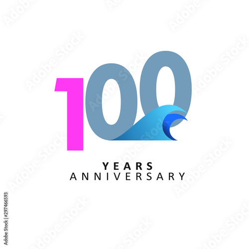 100 Year Anniversary Vector Template Design Illustration