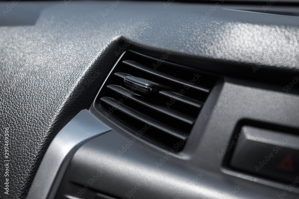 Close-up, air conditioner in the car.