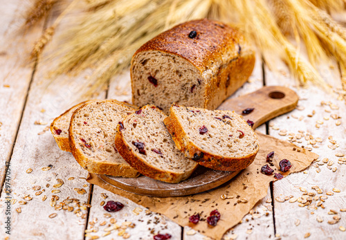Cranberry bread loaf