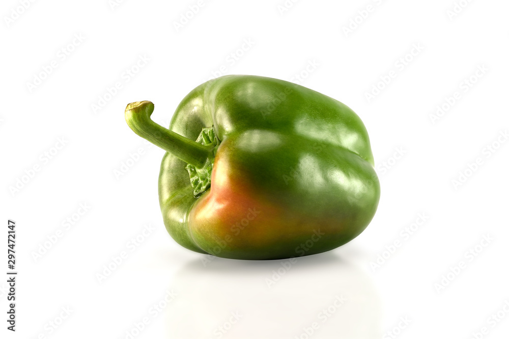 Closeup fresh Red, Yellow, Green, bell pepper or sweet pepper or capsicum isolate on white background with clipping path ,raw food ingredient concept. Closeup fresh Red, Yellow, Green, bell pepper or sweet pepper or capsicum isolate on white background with clipping path ,raw food ingredient concept.