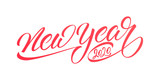New Year 2020 Lettering Calligraphy. Holiday label for New Year celebration