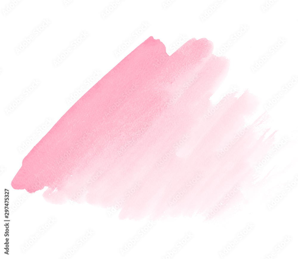 Pink watercolor paint stain space - obrazy, fototapety, plakaty 