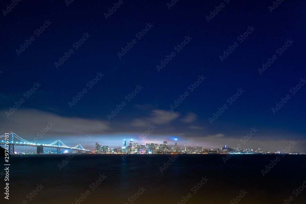 San Francisco night view from the Treasure Island