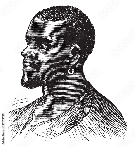African American, vintage illustration