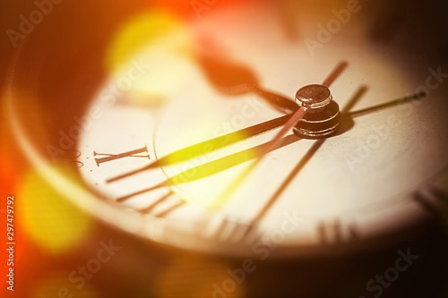 Close-up view of Vintage pocket watch photo
