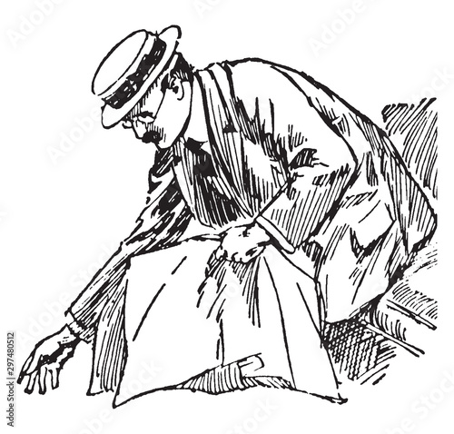 Man, vintage illustration