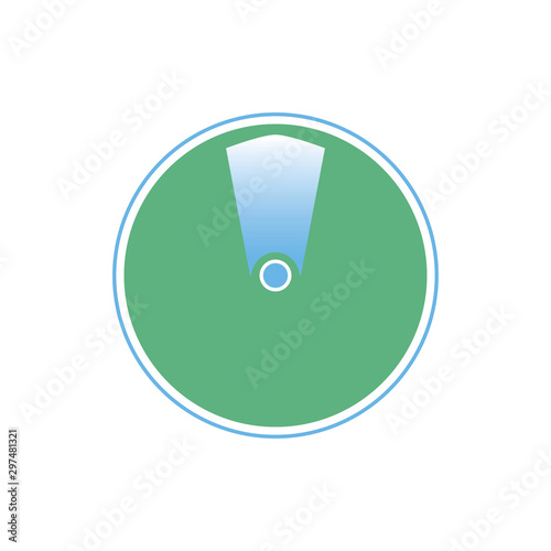 Green radar screen. Vector illustration for your design.