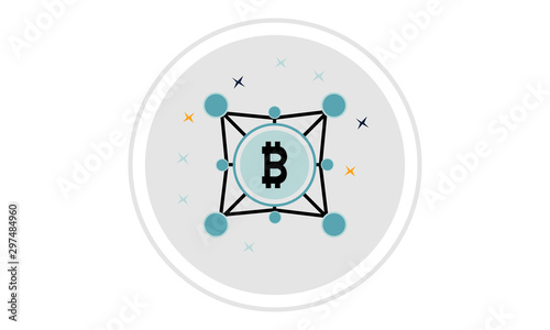 Decentralization icon for blockchain technology
