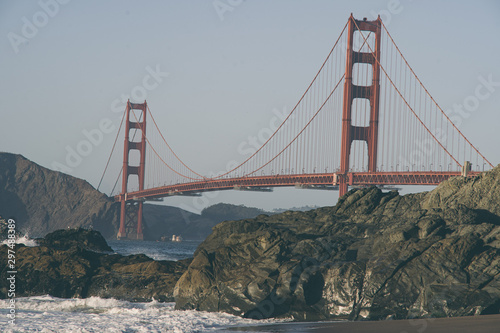 Vintage Retro Historic Golden Gate Bridge Pictures San Francisco California
