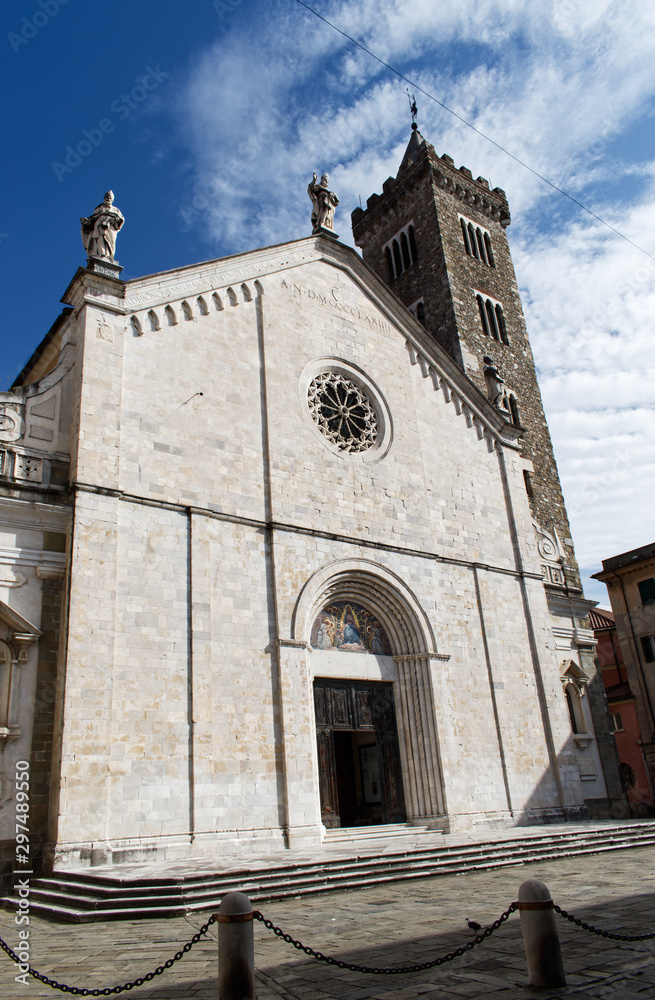 Cathedral of Santa Maria Assunta in Sarzana, Liguria, Italy.