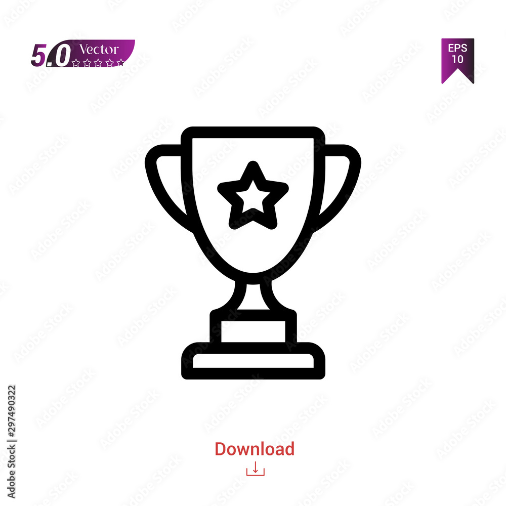Outline Black trophy icon vector isolated on white background. miscellaneous-elements. Graphic design, mobile application, logo, user interface. EPS 10 format vector Outline Black trophy icon vector isolated on white background. miscellaneous-elements. Graphic design, mobile application, logo, user interface. EPS 10 format vector