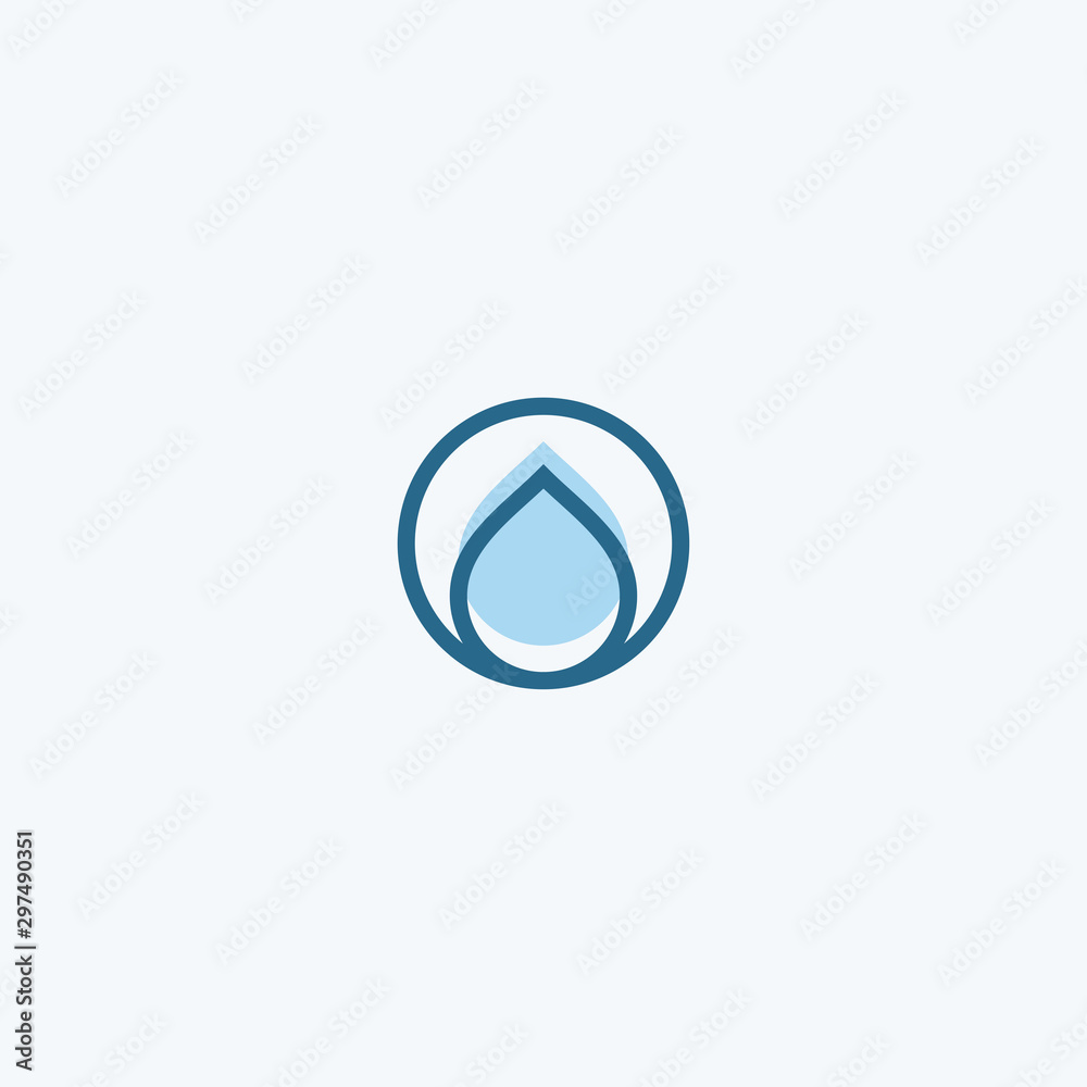 Water drop circle shape logo design. Icon illustration vector Water drop circle shape logo design. Icon illustration vector