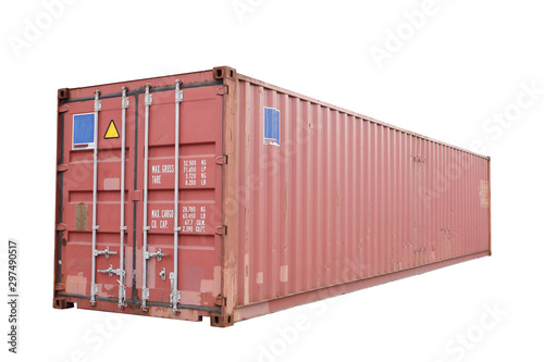 Red container cut white background In order to be easy to use