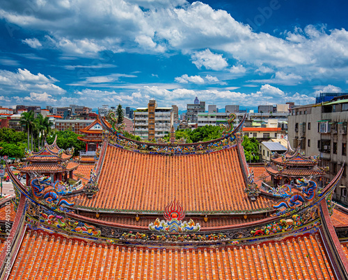 Roof of Longshan Temple in ...