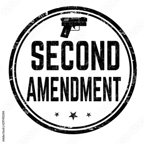 Second amendment sign or stamp