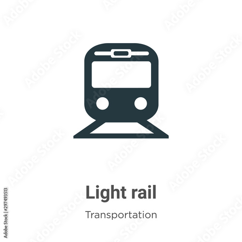 Light rail vector icon on white background. Flat vector light rail icon symbol sign from modern transportation collection for mobile concept and web apps design.