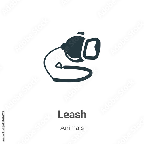 Leash vector icon on white background. Flat vector leash icon symbol sign from modern animals collection for mobile concept and web apps design.