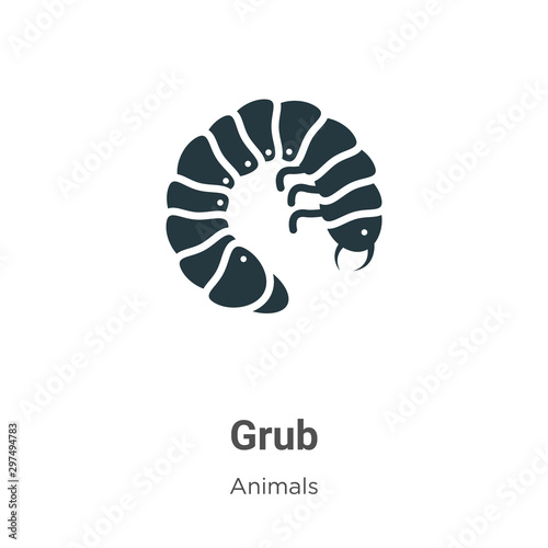 Grub vector icon on white background. Flat vector grub icon symbol sign from modern animals collection for mobile concept and web apps design.