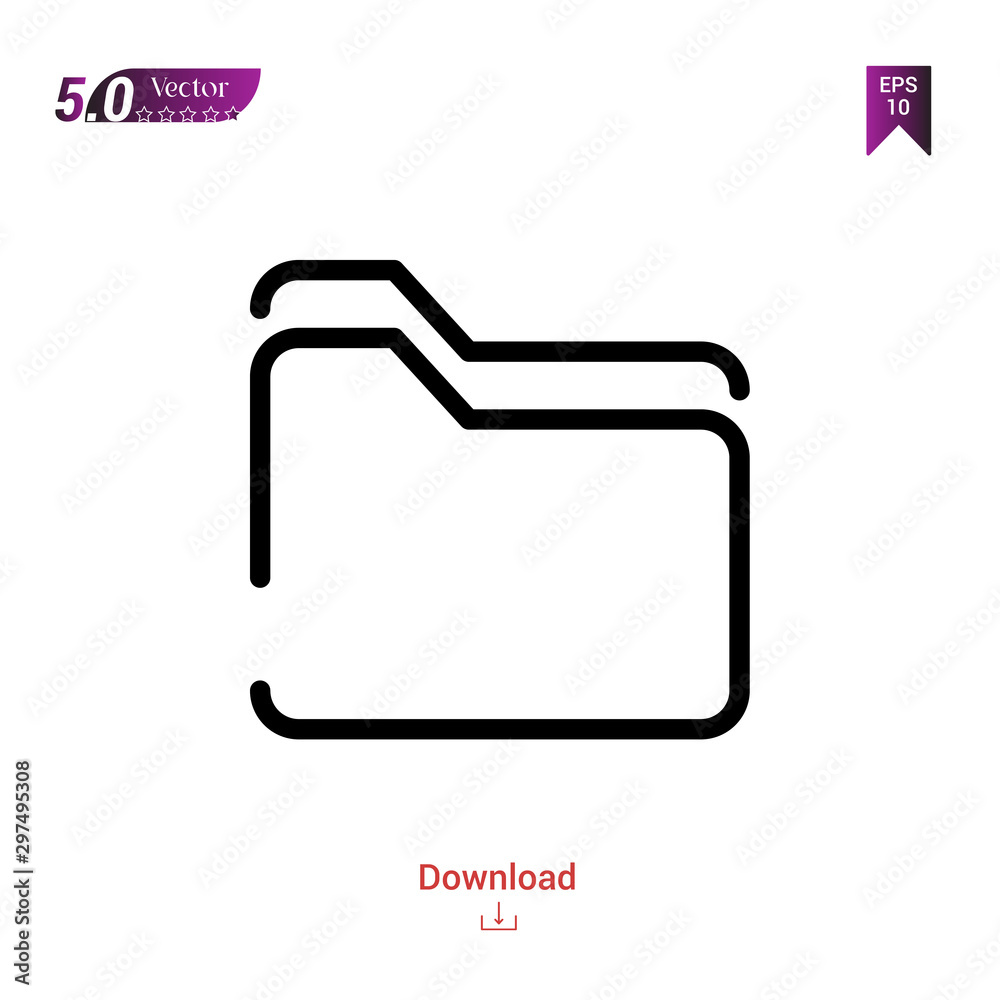 Outline Black folder icon. folder icon vector isolated on white background. miscellaneous-elements. Graphic design, mobile application, logo, user interface. EPS 10 format vector Outline Black folder icon. folder icon vector isolated on white background. miscellaneous-elements. Graphic design, mobile application, logo, user interface. EPS 10 format vector