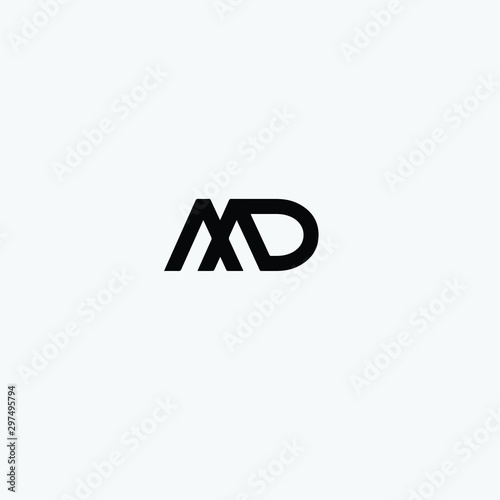 MD letter icon creative logo vector free
