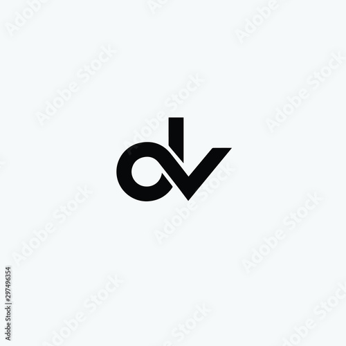 DV letter icon creative logo vector free