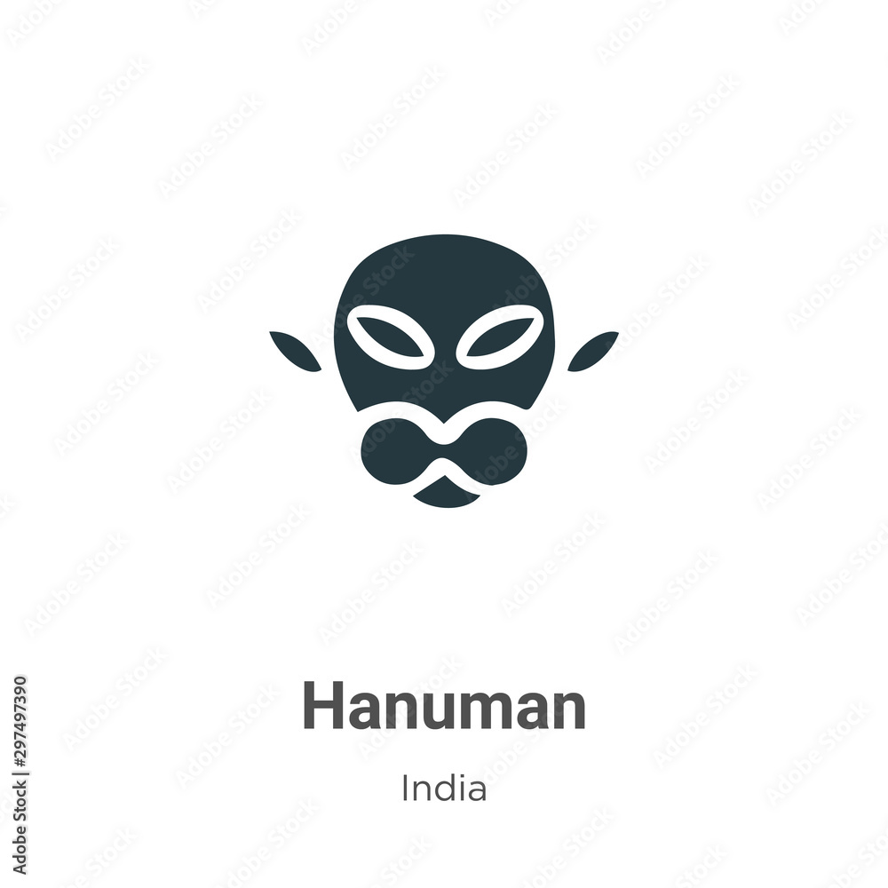 Hanuman vector icon on white background. Flat vector hanuman icon symbol  sign from modern india collection for mobile concept and web apps design.  Stock Vector | Adobe Stock