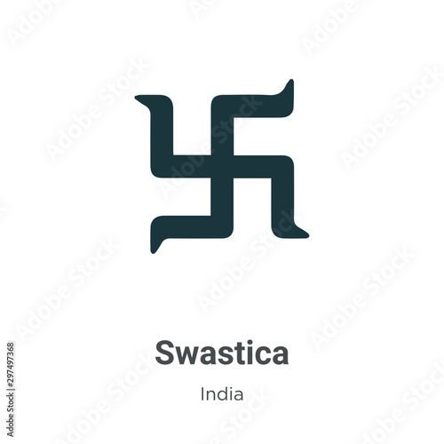 Swastica vector icon on white background. Flat vector swastica icon symbol sign from modern india collection for mobile concept and web apps design.