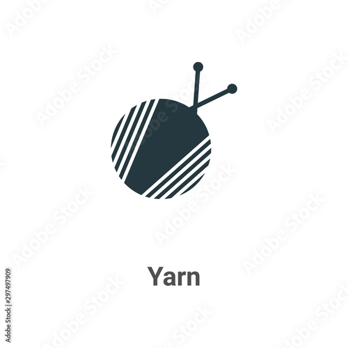 Yarn vector icon on white background. Flat vector yarn icon symbol sign from modern sew collection for mobile concept and web apps design.