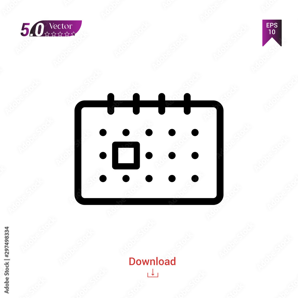 Outline Black calendar icon. calendar icon vector isolated on white background. miscellaneous-elements. Graphic design, mobile application, logo, user interface. EPS 10 format vector Outline Black calendar icon. calendar icon vector isolated on white background. miscellaneous-elements. Graphic design, mobile application, logo, user interface. EPS 10 format vector