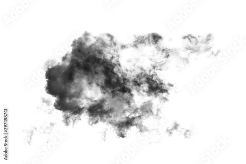 Cloud Isolated on white background,Textured Smoke,Abstract black