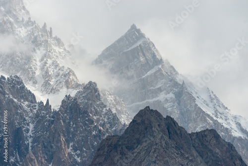 Mountains in Karakoram range, close to Attabad lake, Hunza Valley, Pakistan. photo