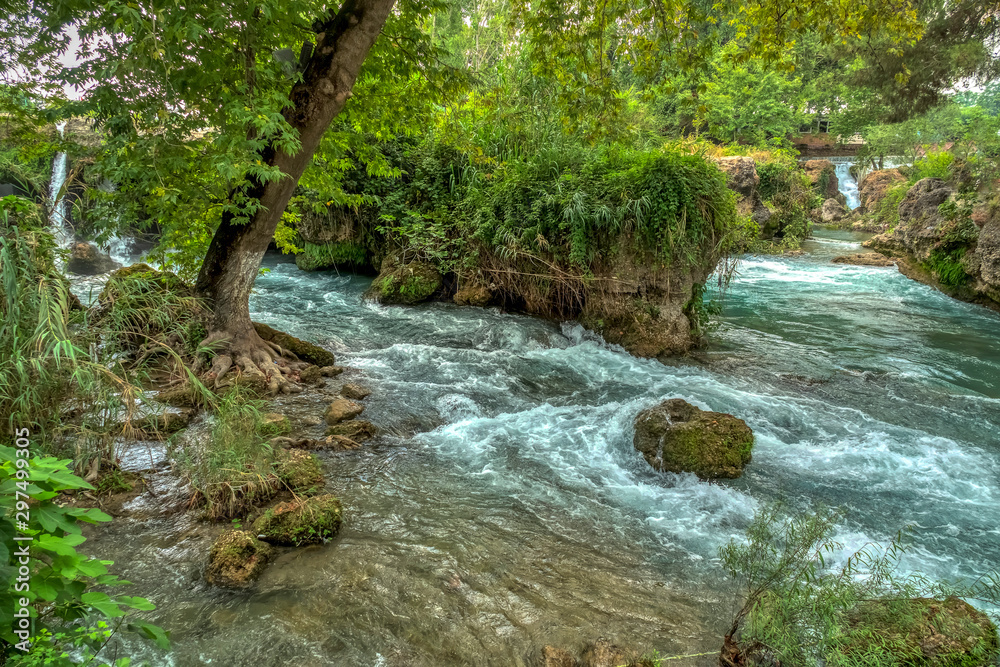 Small Waterfall in the Plitvice Lakes in Turkey Small Waterfall in the Plitvice Lakes in Turkey