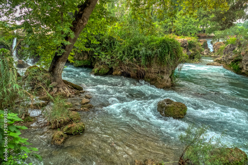 Small Waterfall in the Plitvice Lakes in Turkey