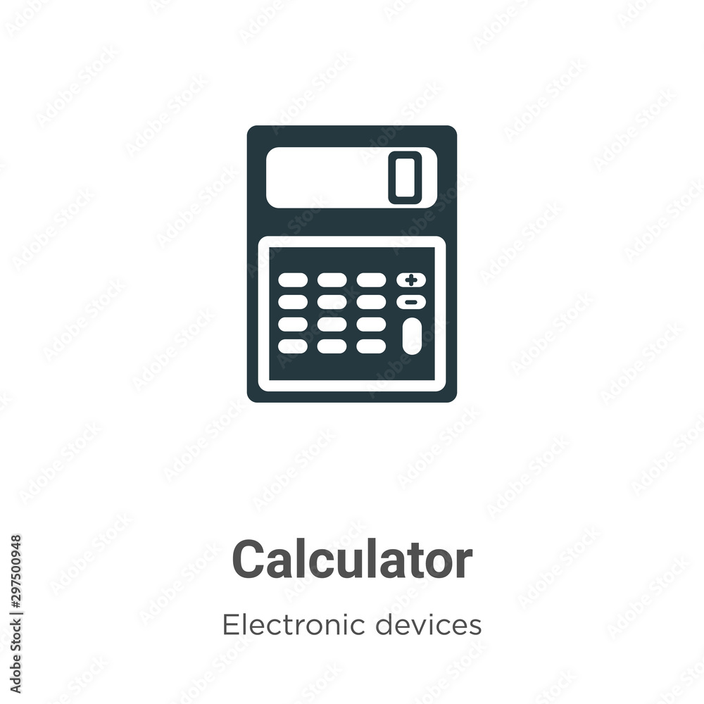 Calculator vector icon on white background. Flat vector calculator icon  symbol sign from modern electronic devices collection for mobile concept  and web apps design. vector de Stock | Adobe Stock