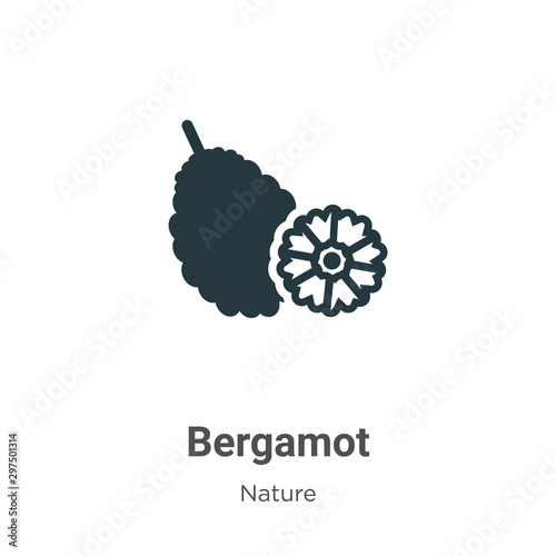 Bergamot vector icon on white background. Flat vector bergamot icon symbol sign from modern nature collection for mobile concept and web apps design.