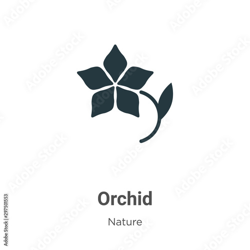 Orchid vector icon on white background. Flat vector orchid icon symbol sign from modern nature collection for mobile concept and web apps design.