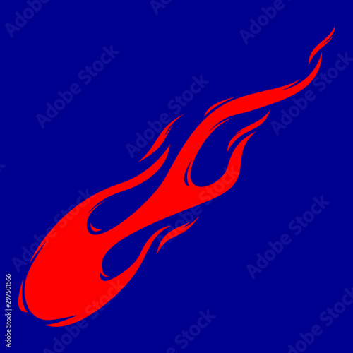 Flame of hot fire