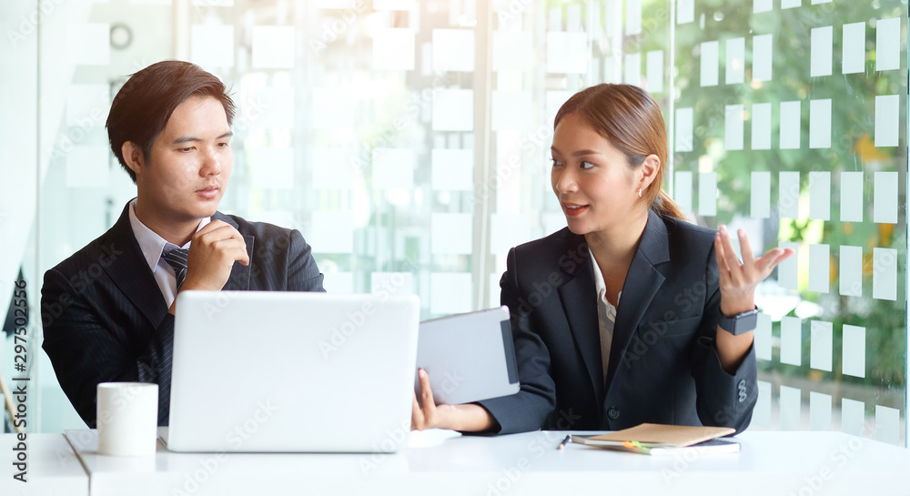 Business working in office with documents and laptop people Consulting and business planning. Business working in office with documents and laptop people Consulting and business planning.